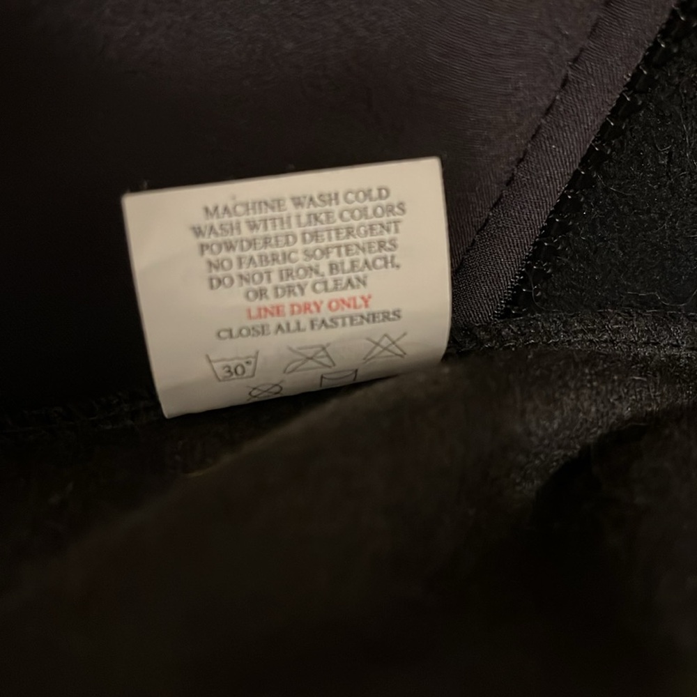 Marmot Furlong Jacket Black W/Tan Faux Fur Trim‎ Hooded Zip Front Pockets Large - Picture 7 of 7